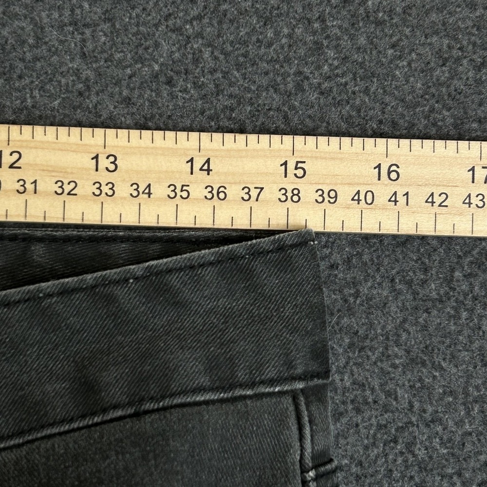Insight Denim Skinny Jeans Women's 6 Black Charcoal Floral Ankle Zip Stretch 28" - Picture 10 of 15